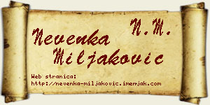 Nevenka Miljaković vizit kartica
